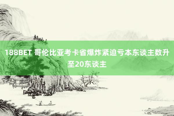 188BET 哥伦比亚考卡省爆炸紧迫亏本东谈主数升至20东谈主
